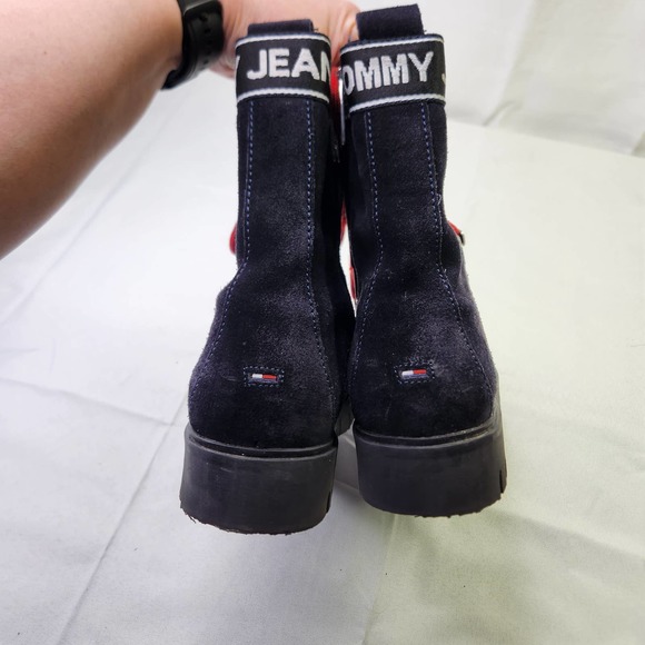Tommy Hilfiger Women's Dark Blue Tommy Jeans Yvonne Lace-Up Ankle Boots Size 10 - Picture 5 of 12